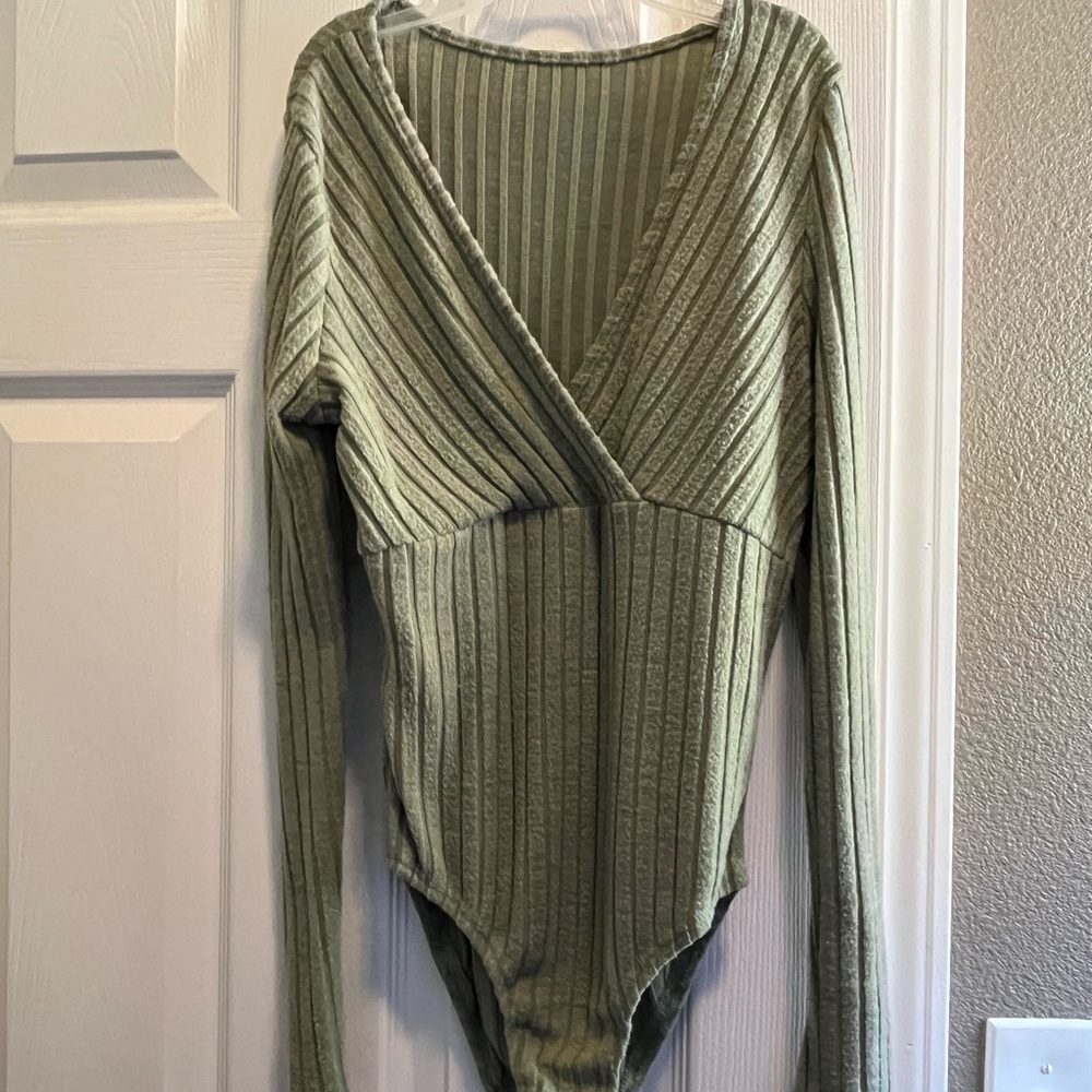 Olive green bodysuit